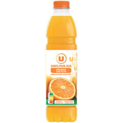 Pur jus d'orange sans pulpe, U (1 L)
