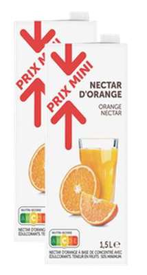 Nectar d'orange, Prix Mini (Lot de 2 x 1,5 L)