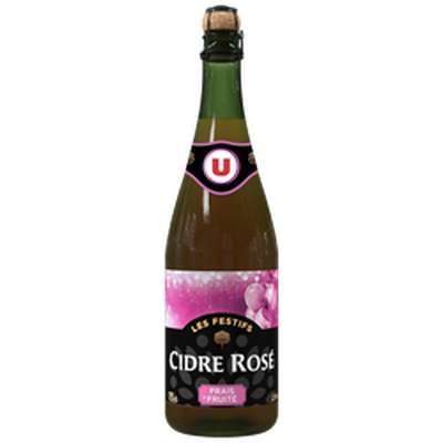 Cidre rosé les Festifs 2.5°, U (75 cl)