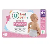 Couches douceur plus T4 / 9-20kg, U Tout Petits (x 44)
