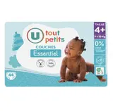 Couches essentiel T4+ - 9/20kg, U Tout Petits (x 44)
