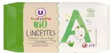 Lingettes bébé BIO, U Tout Petits (x 72)