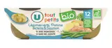 Bols bébé bols de légumes verts et saumon dès 12 mois, U Tout Petits Bio (2 x 200 g)