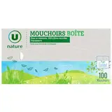 Boîte de mouchoirs 3 plis, U Nature (x 100)