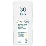 Coton à démaquiller carré douceur, U BIO (x 40)