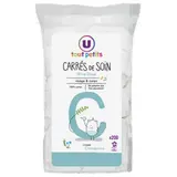 Cotons carrés de soin ultra doux, U Tout Petits (x 200)
