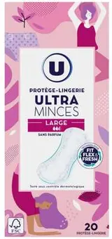 Protège-lingerie ultra minces large, U (x 20)