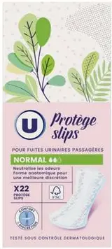 Protège-slip incontinence normal, U (x 22)
