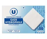 Compresses de gaze stériles 20 x 20 cm, U (50 compresses)