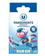 Pansements prédécoupés pour enfants, U Mat & Lou (x 20)