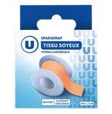 Sparadraps tissu soyeux couleur chair, U (5m X 2,5 cm)