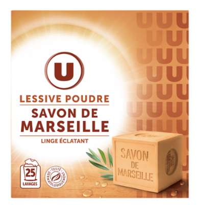 Lessive poudre savon de Marseille, U (1,25 kg)