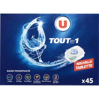 Tablettes lave-vaisselle tout en 1, U (x 45)