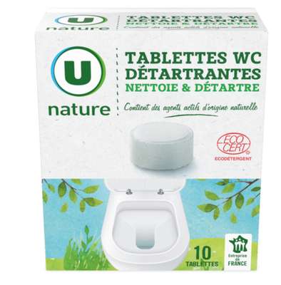Tablettes wc détartrantes, U Nature (x10, 200g)