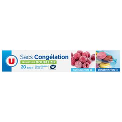 Sacs congélation fermeture double zip - taille moyenne, U (x 20)