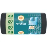 Sacs poubelle à poignées multi-usages, U (30 x 20 l)