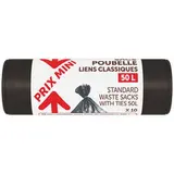 Sacs poubelle liens classiques, Prix Mini (10 x 50 l)