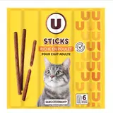 Sticks pour chat adulte riches en poulet, U (6 x 5 g)