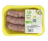 Saucisse de Toulouse BIO, U BIO (x 3, 300 g)