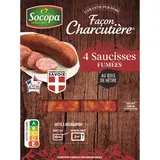 Saucisses de porc fumées, Socopa (x 4, 320 g)