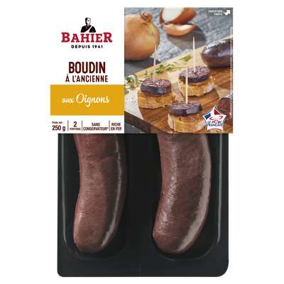Boudin noir aux oignons, Bahier (2 x 125 g)