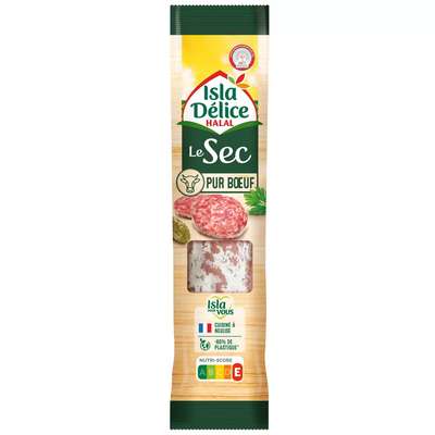 Saucisson sec nature pur bœuf halal, Isla Délice (170 g)