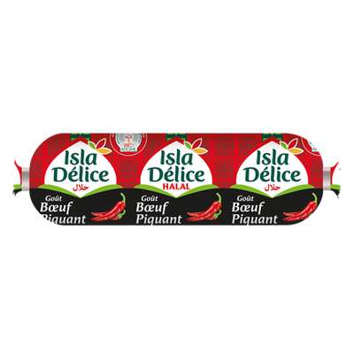 Saucisson halal goût bœuf piquant, Isla Delice (230 g)