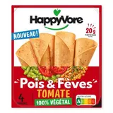Tranches pois et fèves tomates herbes de provence, HappyVore (120 g)