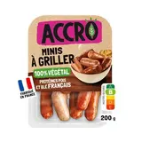 Minis saucisses et merguez à griller 100% végétal, Accro (200 g)