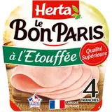 Jambon à l'étouffée le bon Paris, Herta (4 tranches, 170 g)