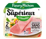 Jambon Le Supérieur à l'étouffée sans nitrite, Fleury Michon (2 tranches, 70 g)