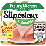 Jambon Le Supérieur à l'étouffée sans nitrite, Fleury Michon (8 tranches, 280 g)