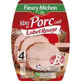 Rôti de porc supérieur cuit label rouge, Fleury Michon (4 tranches, 160 g)