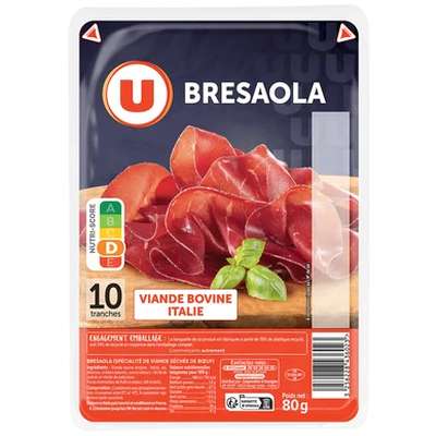 Bresaola, U (10 tranches, 80 g)