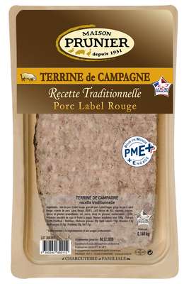 Terrine de campagne à l'ancienne en tranche, Maison Prunier (160 g)