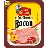 Bacon fumé au bois de hêtre en boite refermable, Justin Bridou (16 tranches, 160 g)