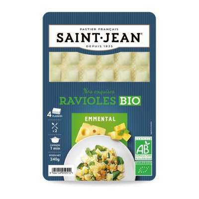 Ravioles à l'emmental BIO, Saint Jean (240 g)