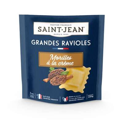 Grandes ravioles aux morilles à la crème, Saint Jean (220 g)