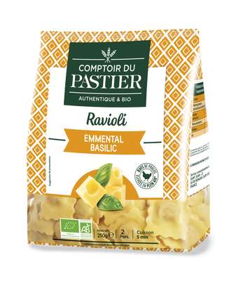 Ravioli emmental basilic BIO, Comptoir du Pastier (250 g)