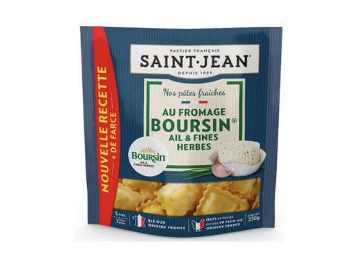 Pâtes fraîches farcies au fromage Boursin ail et fines herbes, Saint Jean (250 g)