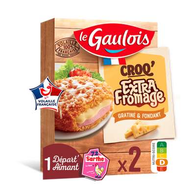Croq' extra fromage gratiné et fondant, Le Gaulois (x 2, 200 g)