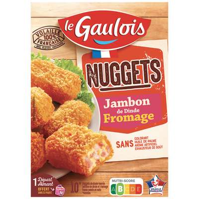 Nuggets jambon de dinde fromage, Le Gaulois (x10, 200 g)