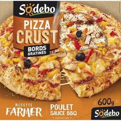 Pizza "Crust" Farmer poulet sauce barbecue, Sodebo (600 g)