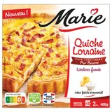 Quiche Lorraine pâte pur beurre lardons fumés, Marie (400 g)