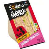Sandwich le mega club jambon emmental, Sodebo (230 g)