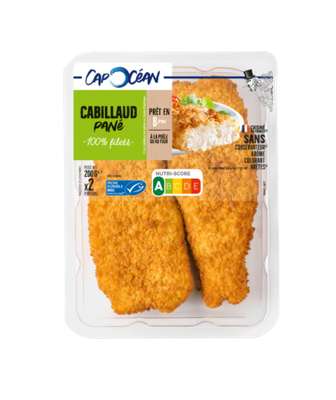 Pané au Cabillaud extra croustillant, Cap Océan (x 2, 200 g)
