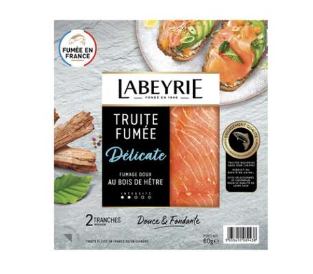 Truite fumée délicate, Labeyrie  (2 tranches, 60 g)