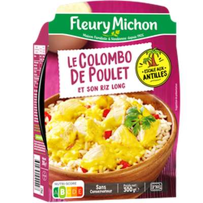 Colombo de poulet et riz long, Fleury Michon (300 g)