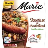 Saucisse de Montbéliard et lentilles cuisinées, Marie (300 g)