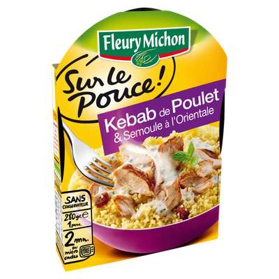 Kebab de poulet et semoule, Fleury Michon (280 g)